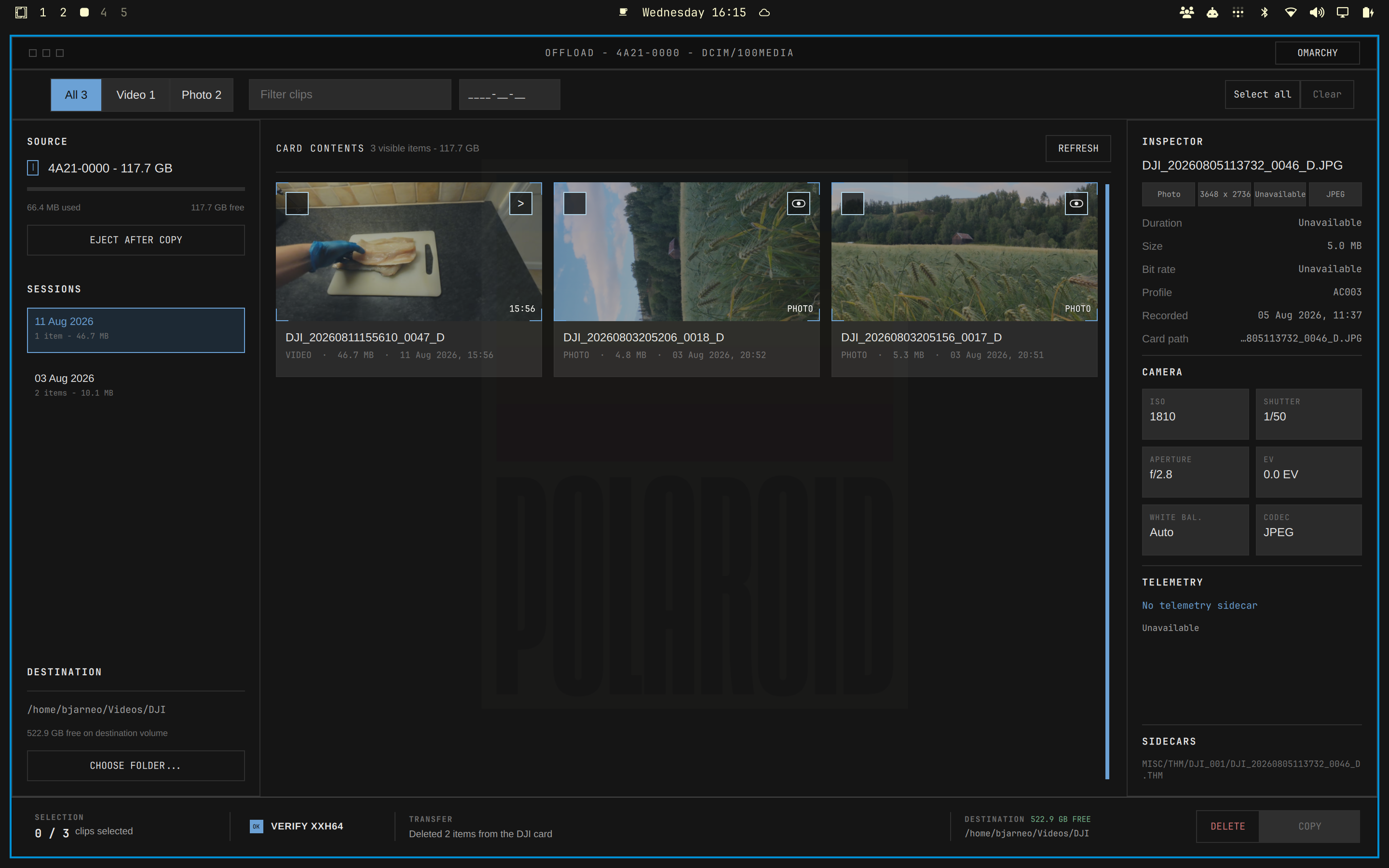 Omadji reviewing DJI camera media
